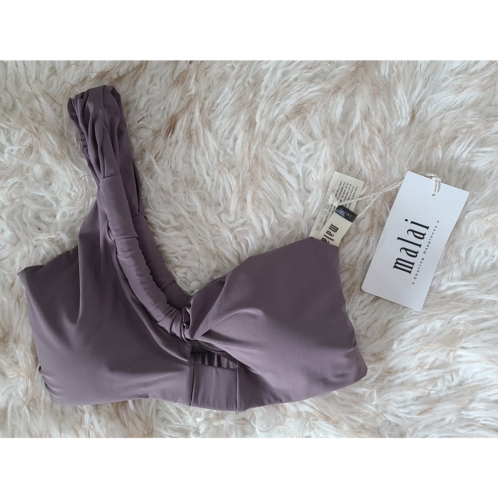 Malai One-Shoulder Mauve Purple Bikini Top